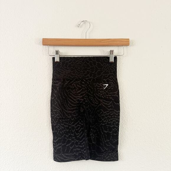 Gymshark Adapt Animal Cycling Shorts Womens XS Black gym training seamless - Picture 1 of 4